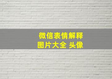 微信表情解释图片大全 头像